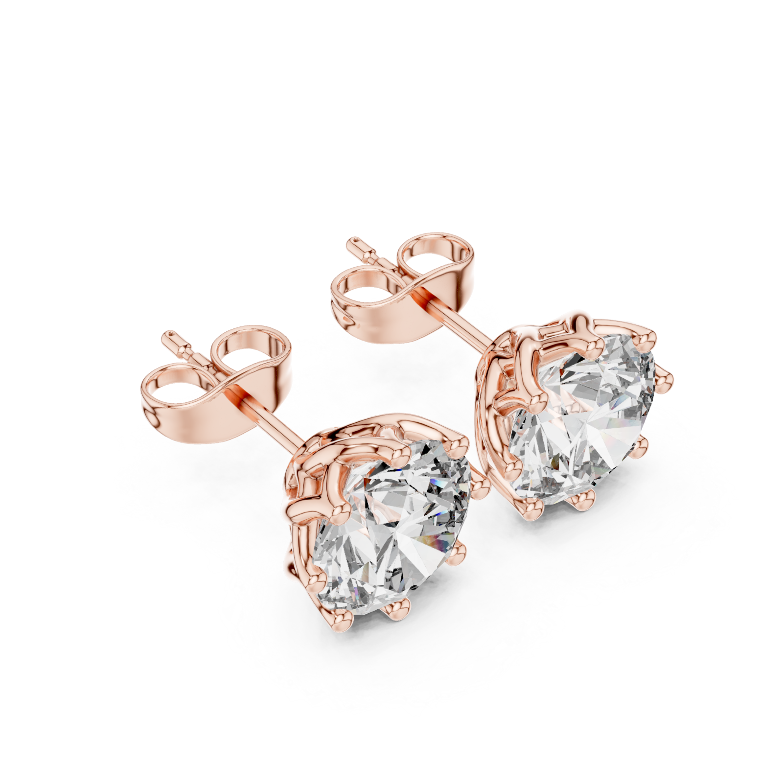  Rose Gold Celestial Embrace Stud Earrings Right View
