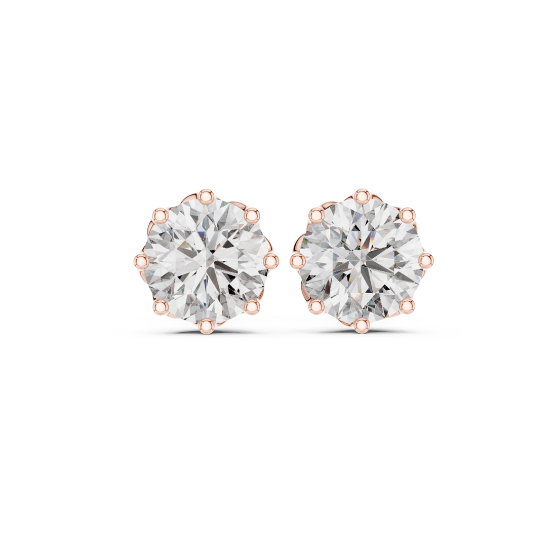  Rose Gold Celestial Embrace Stud Earrings Right View
