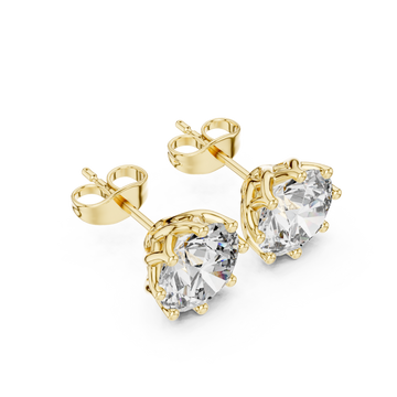 Gold Celestial Embrace Stud Earrings Right View