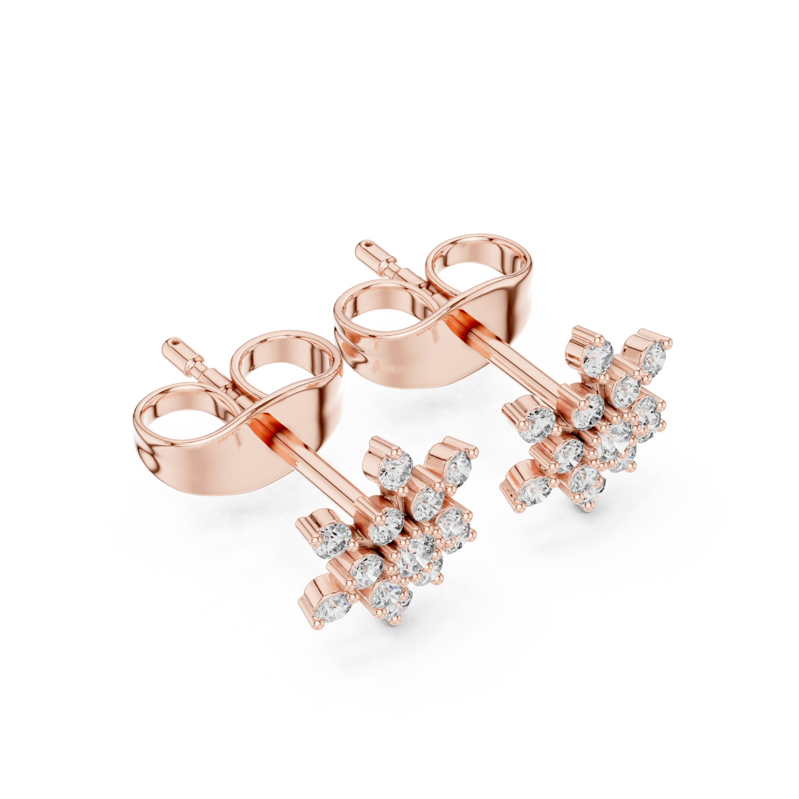  Rose Gold Blooming Elegance Petite Earrings Right View