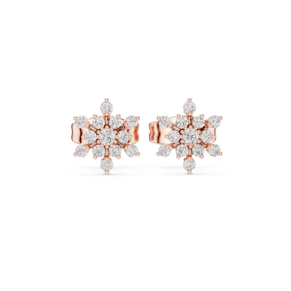  Rose Gold Blooming Elegance Petite Earrings Right View