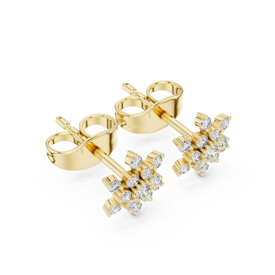 Gold Blooming Elegance Petite Earrings Right View