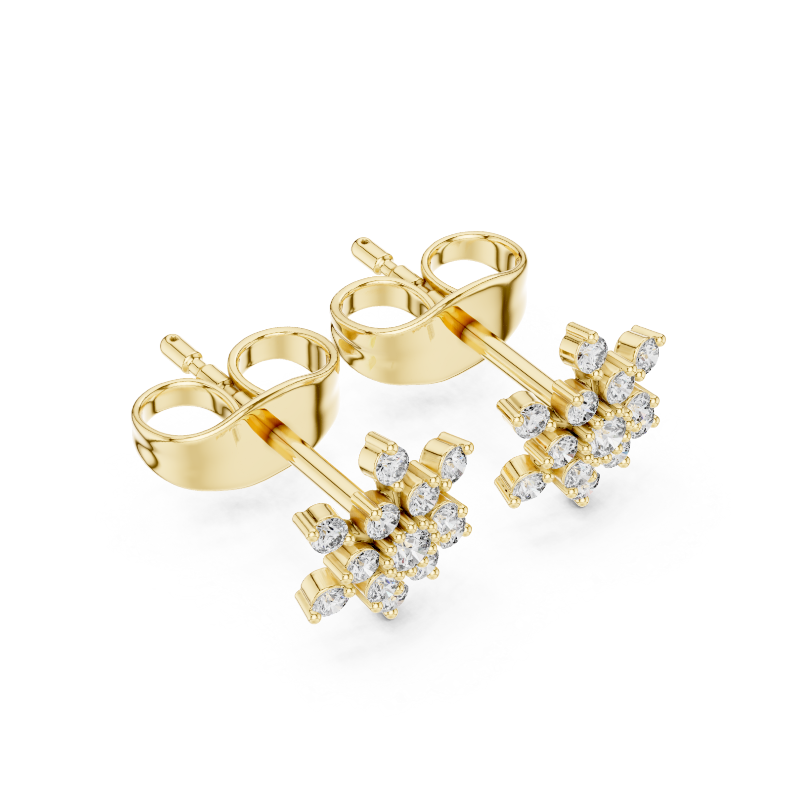 Gold Blooming Elegance Petite Earrings Right View