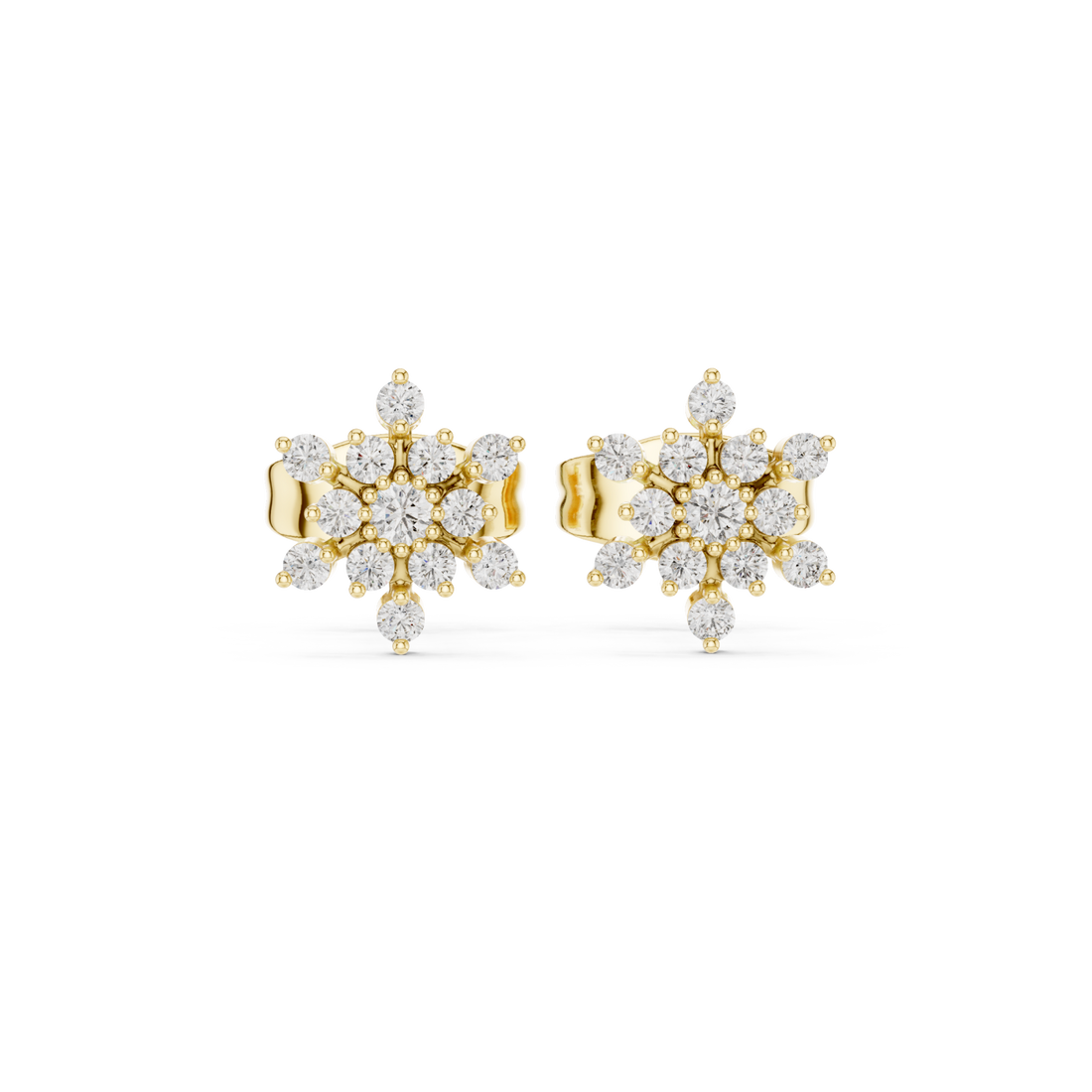Gold Blooming Elegance Petite Earrings Right View