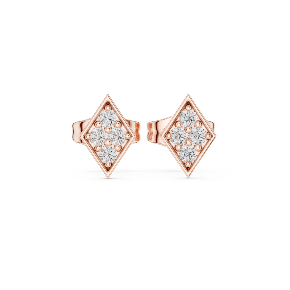  Rose Gold Celestial Gleam Stud Earrings Right View