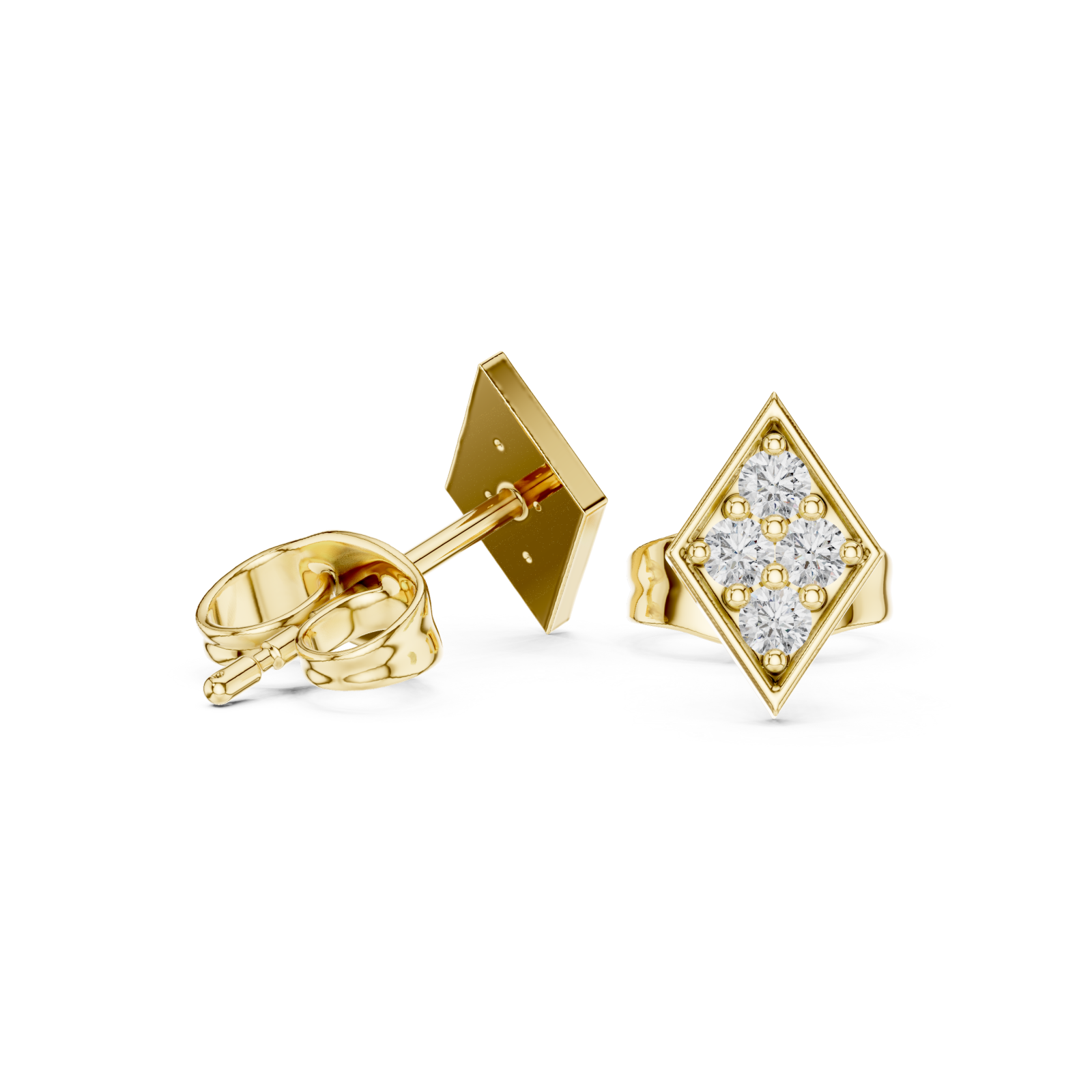  Gold Celestial Gleam Stud Earrings Left View