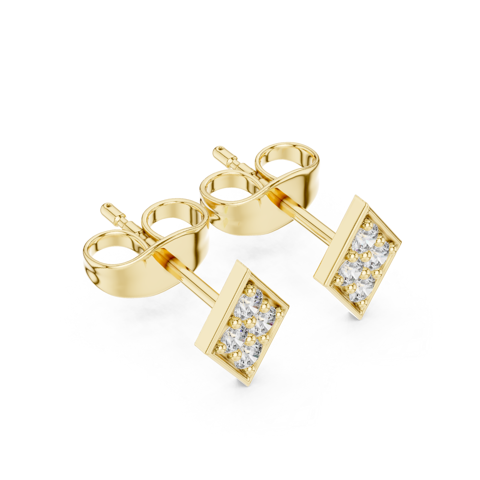 Gold Celestial Gleam Stud Earrings Right View