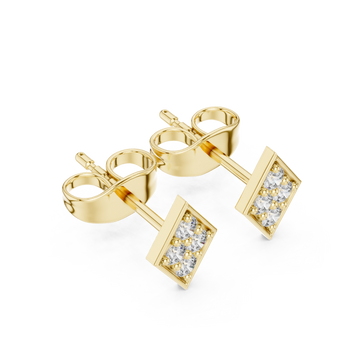 Gold Celestial Gleam Stud Earrings Right View