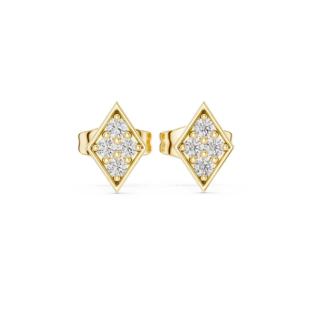 Gold Celestial Gleam Stud Earrings Right View