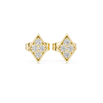  Gold Celestial Gleam Stud Earrings Front View