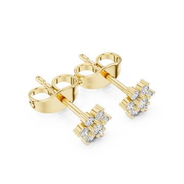 Gold Twilight Blossom Sparkle Earrings Right View