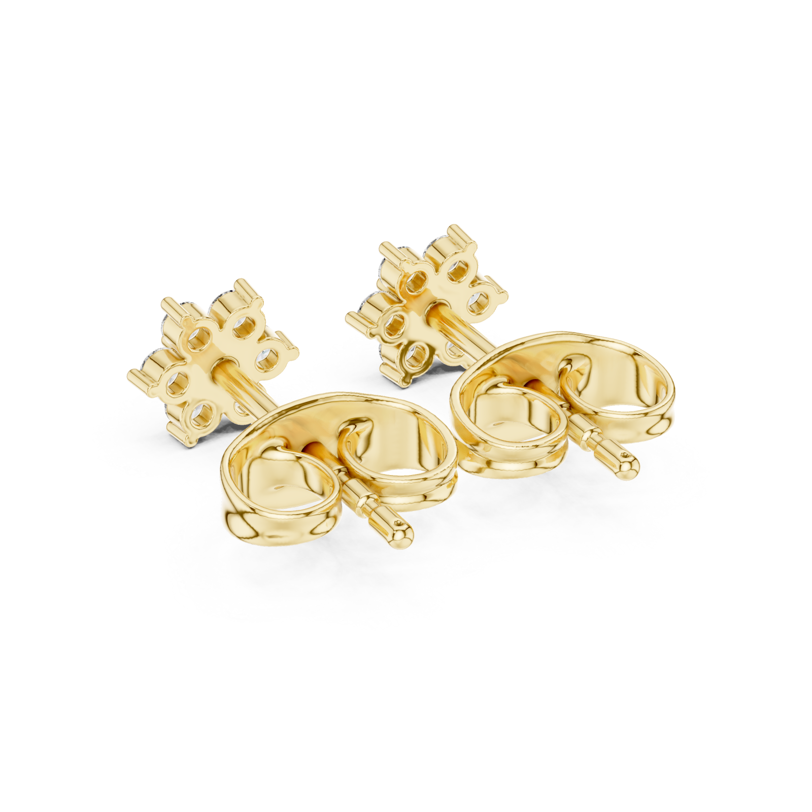  Gold Twilight Blossom Sparkle Earrings Side View