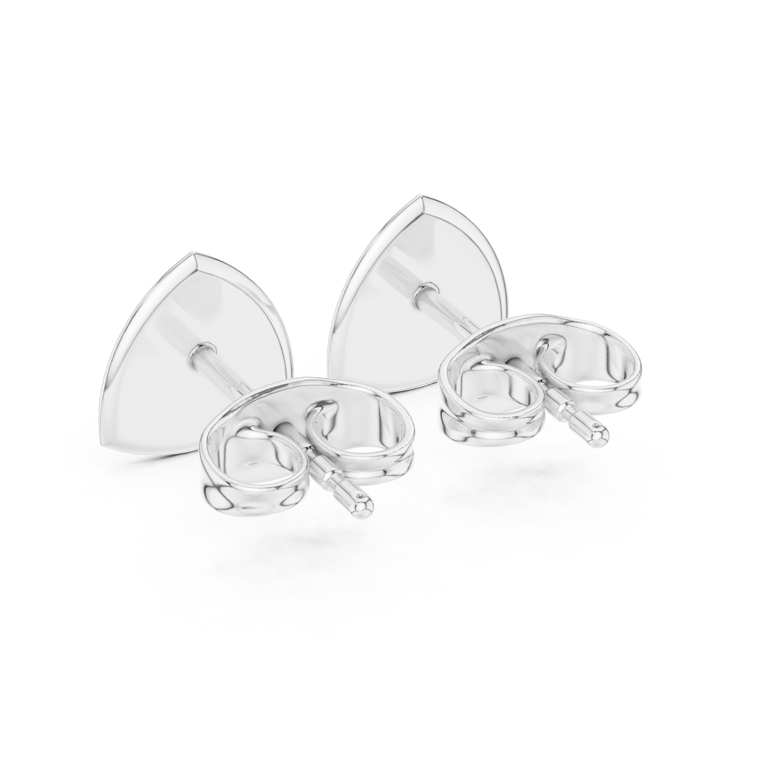  White Gold Secret Garden Dewdrop Sparkle Studs Side View