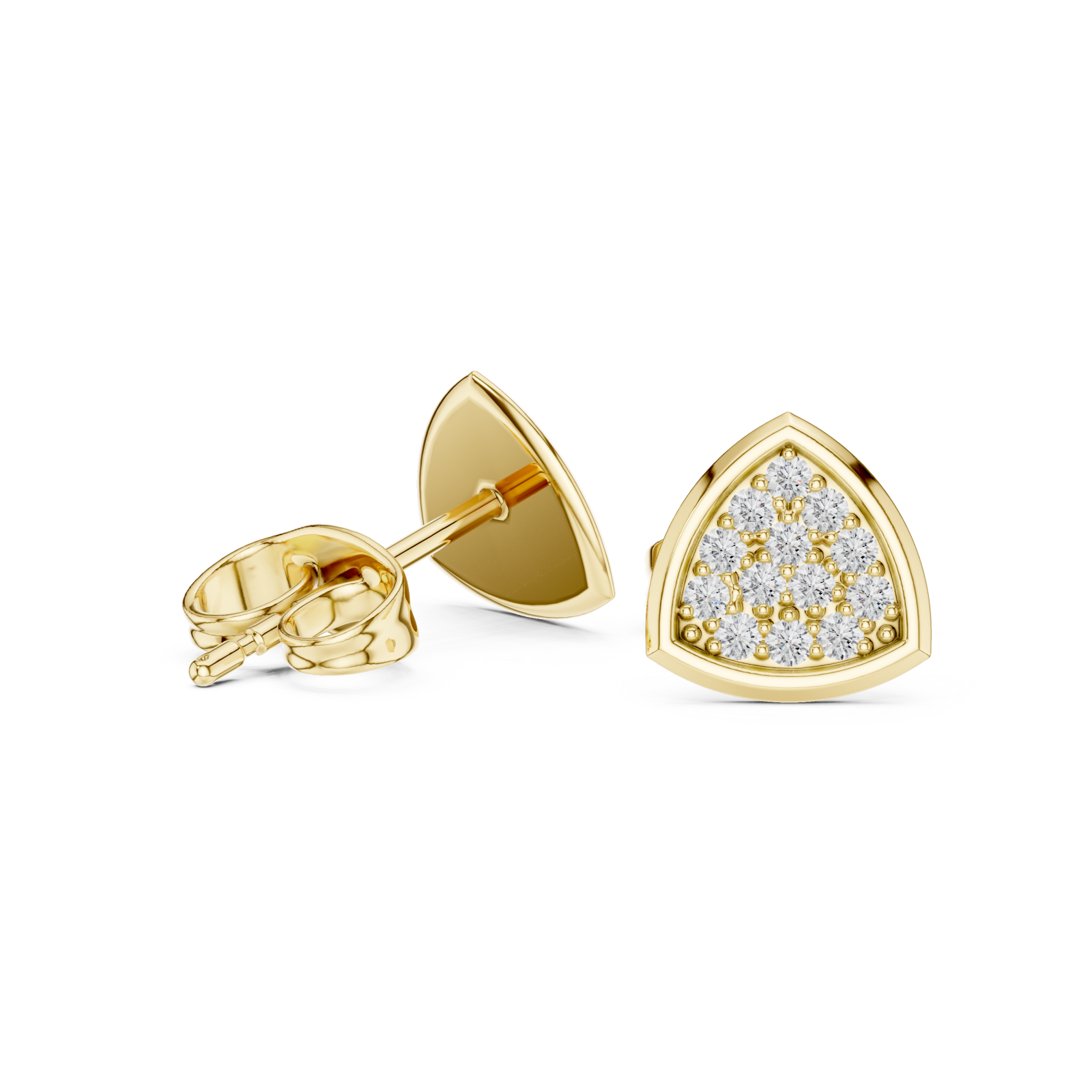  Gold Secret Garden Dewdrop Sparkle Studs Left View
