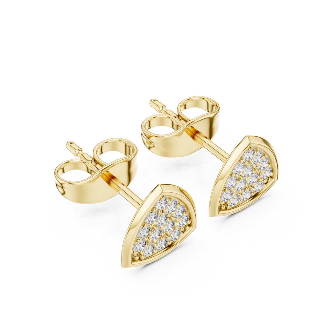 Gold Secret Garden Dewdrop Sparkle Studs Right View
