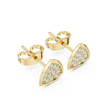 Gold Secret Garden Dewdrop Sparkle Studs Right View