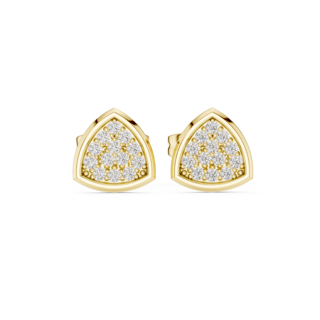 Gold Secret Garden Dewdrop Sparkle Studs Right View