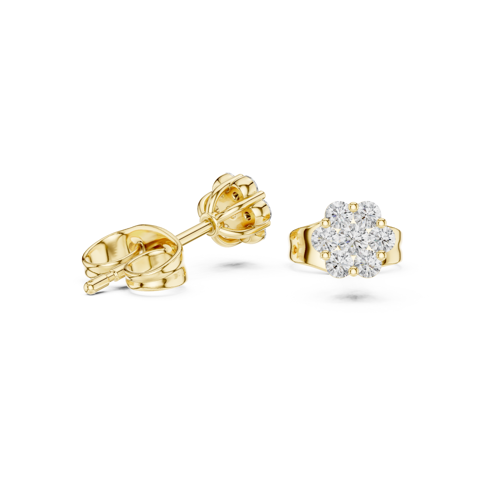 Gold Petal Radiance Studs Left View