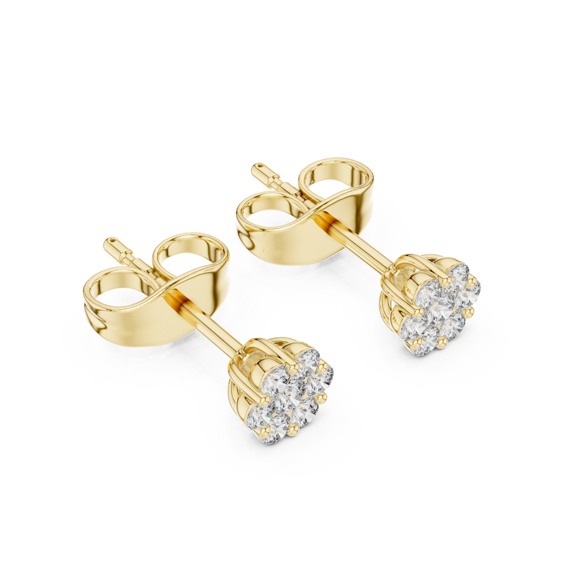 Gold Petal Radiance Studs Right View
