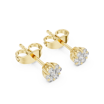 Gold Petal Radiance Studs Right View