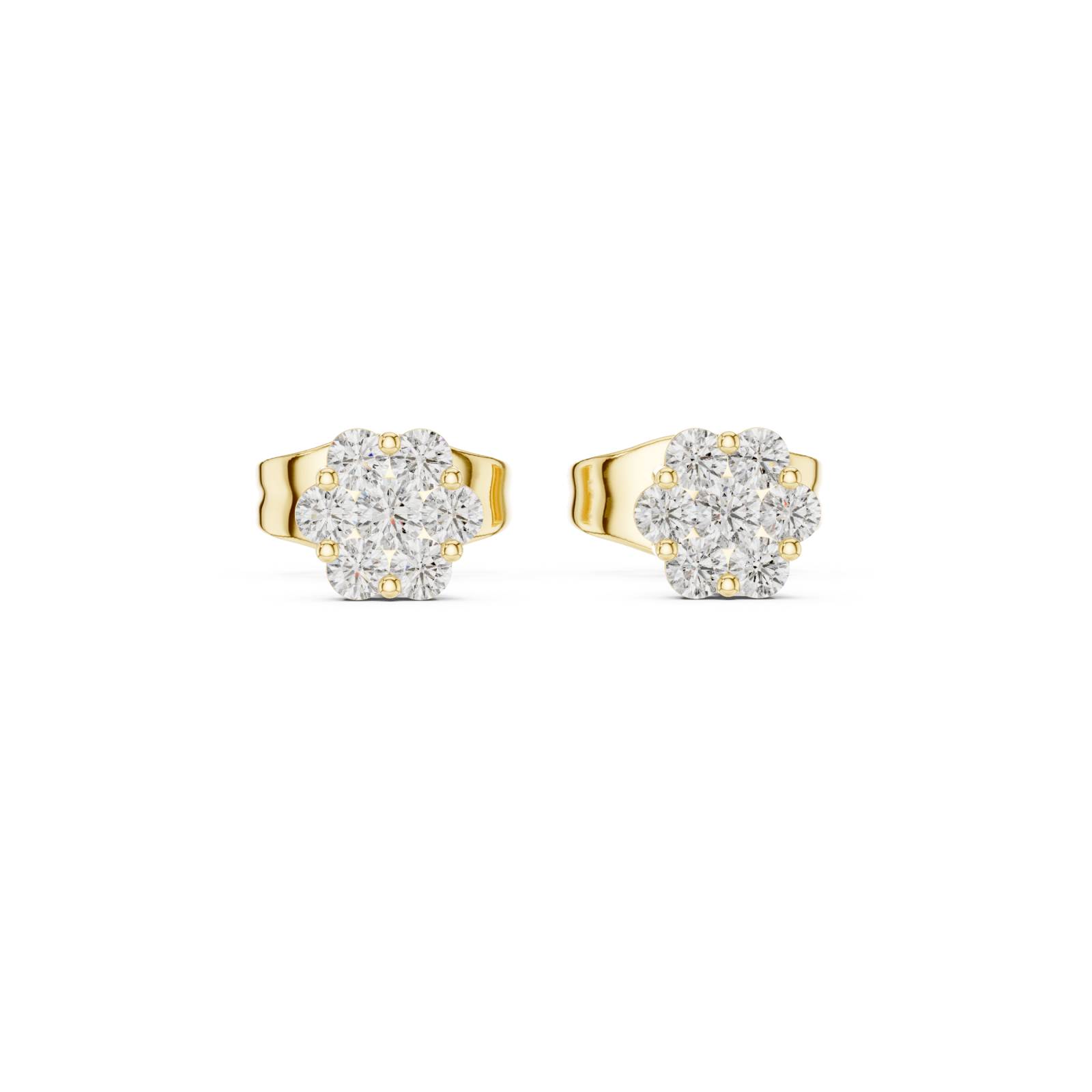  Gold Petal Radiance Studs Front View
