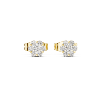  Gold Petal Radiance Studs Front View