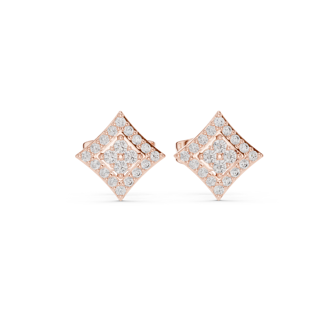  Rose Gold Midnight Whisper Artistry Earring Studs Right View
