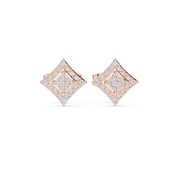  Rose Gold Midnight Whisper Artistry Earring Studs Front View