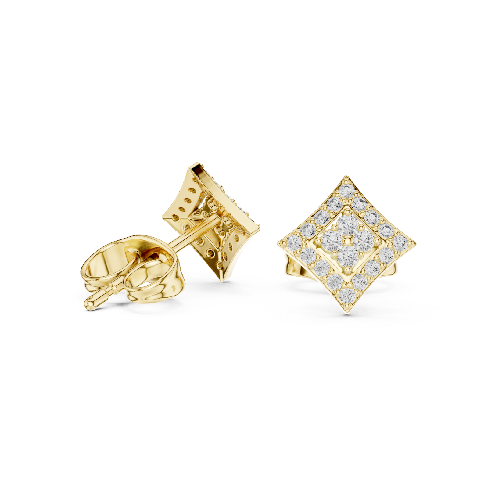  Gold Midnight Whisper Artistry Earring Studs Left View