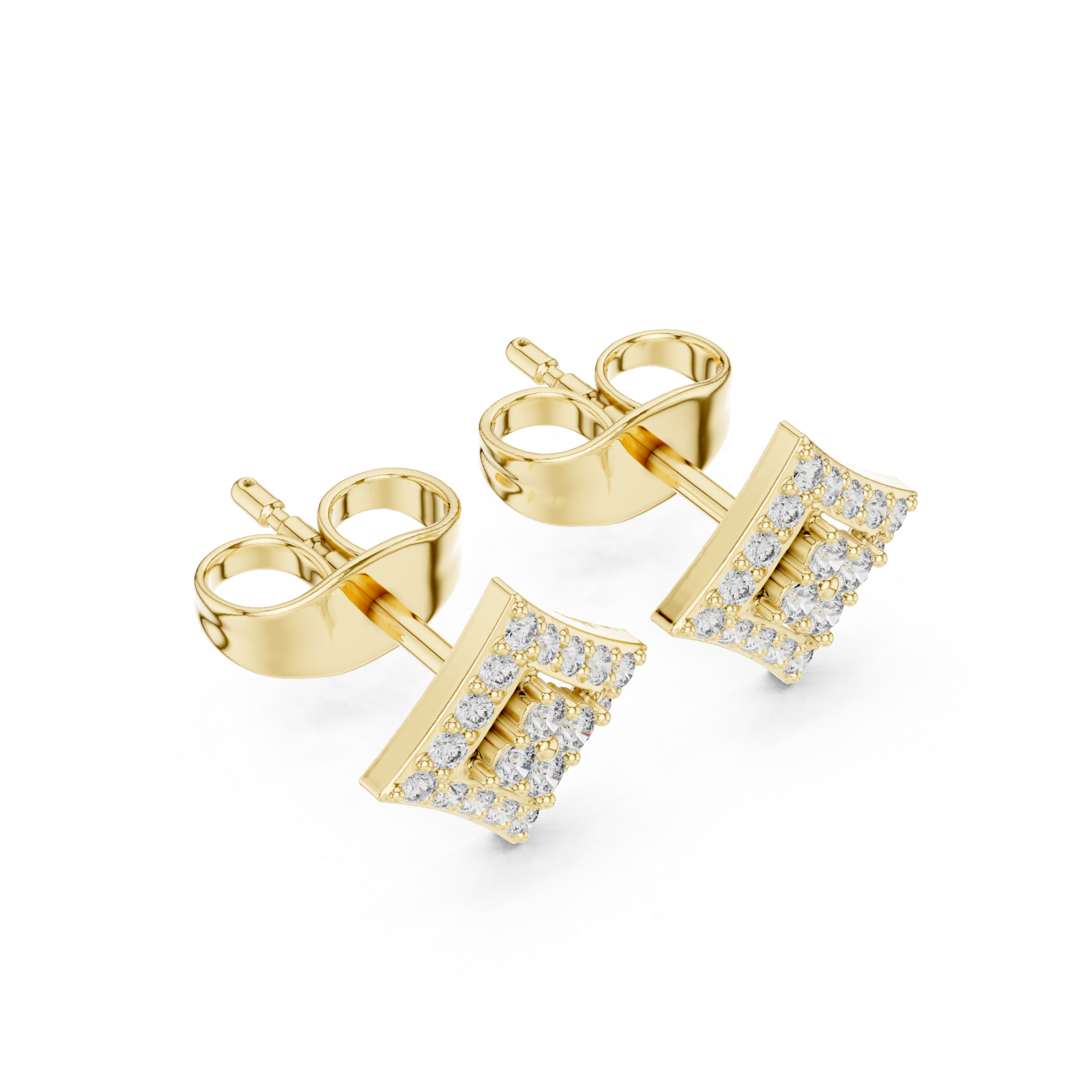 Gold Midnight Whisper Artistry Earring Studs Right View
