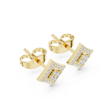 Gold Midnight Whisper Artistry Earring Studs Right View