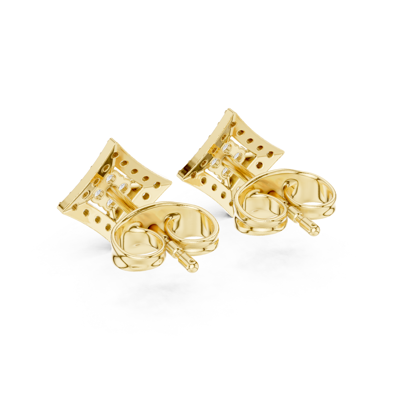  Gold Midnight Whisper Artistry Earring Studs Side View