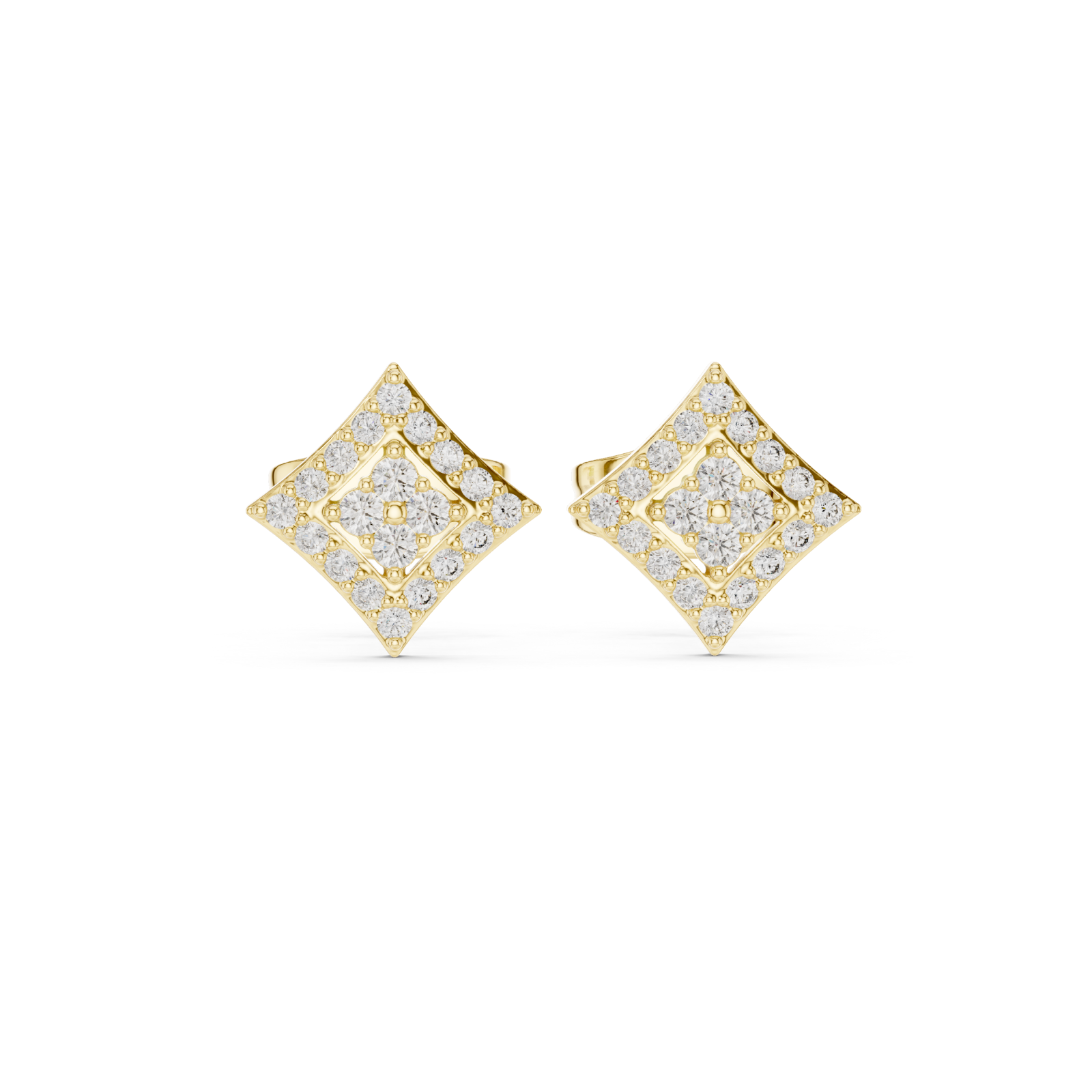  Gold Midnight Whisper Artistry Earring Studs Front View
