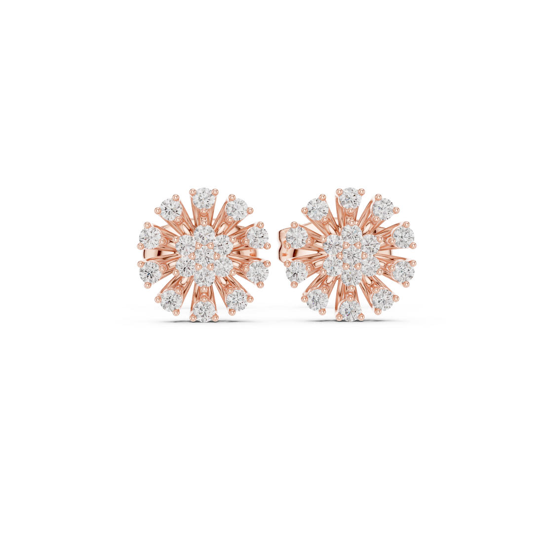  Rose Gold Pure Halo Studs Right View