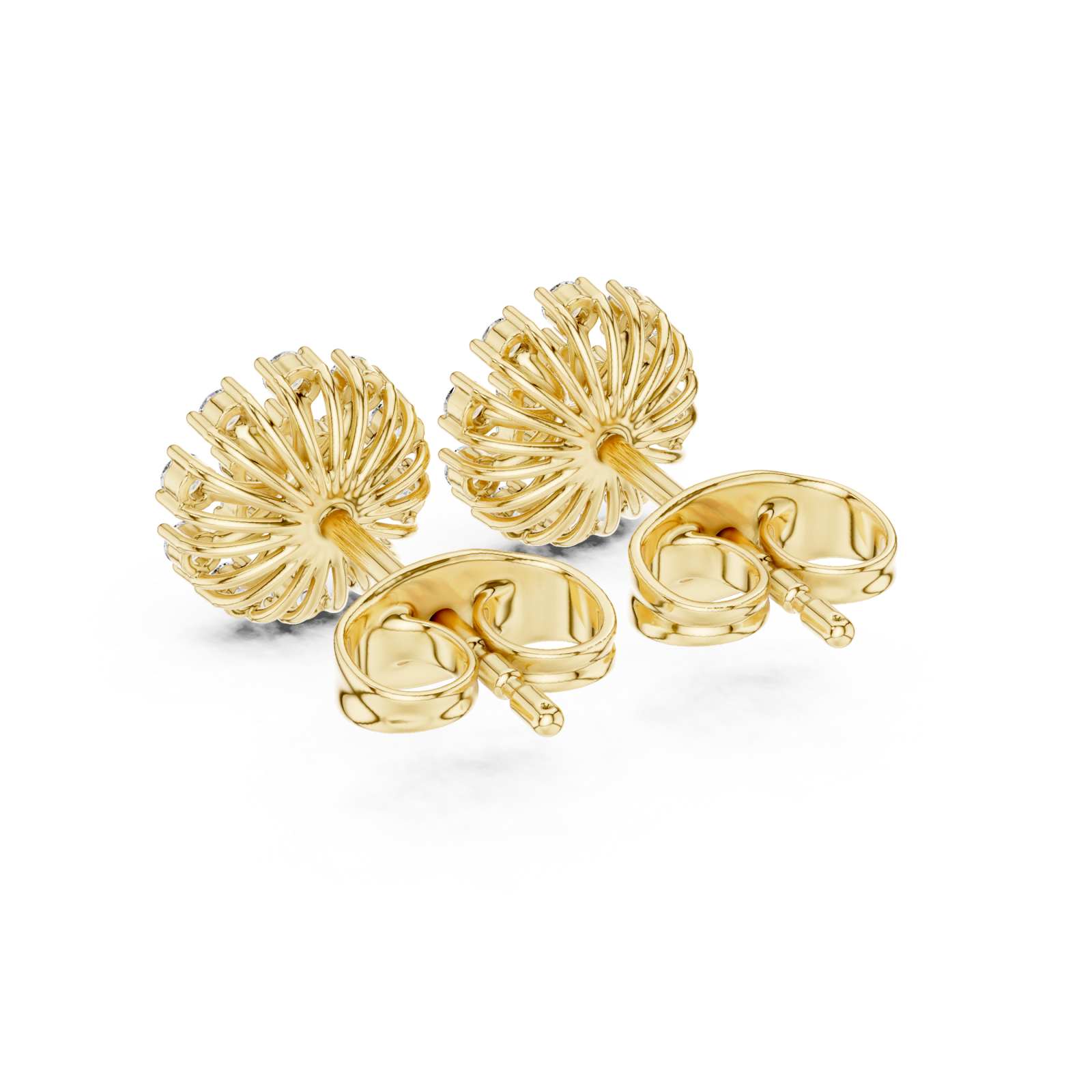  Gold Pure Halo Studs Side View