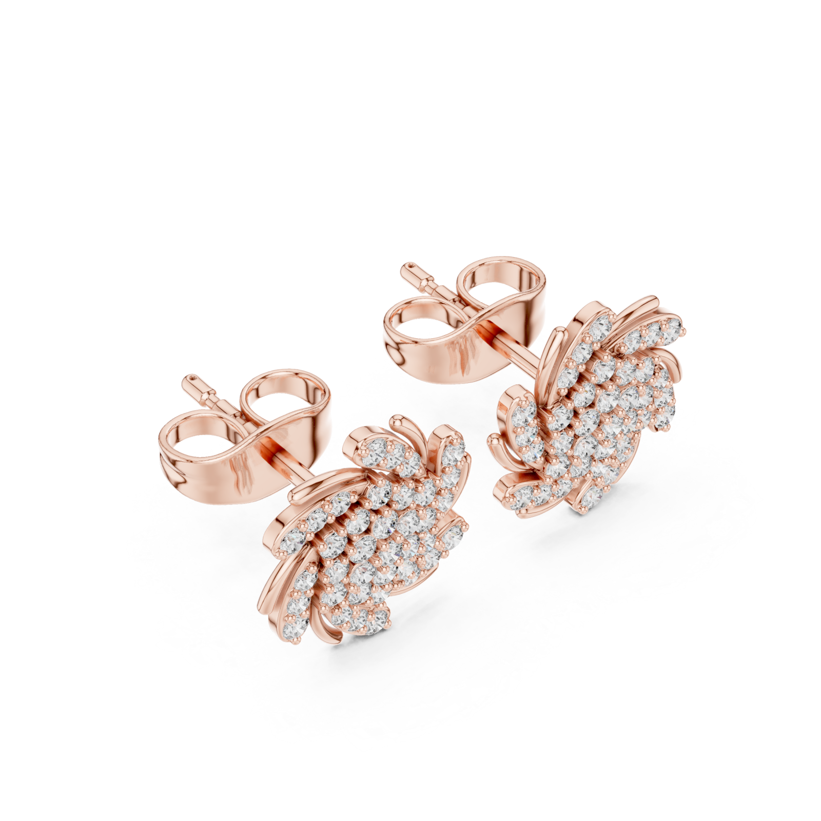  Rose Gold Classic Whisper Studs Right View