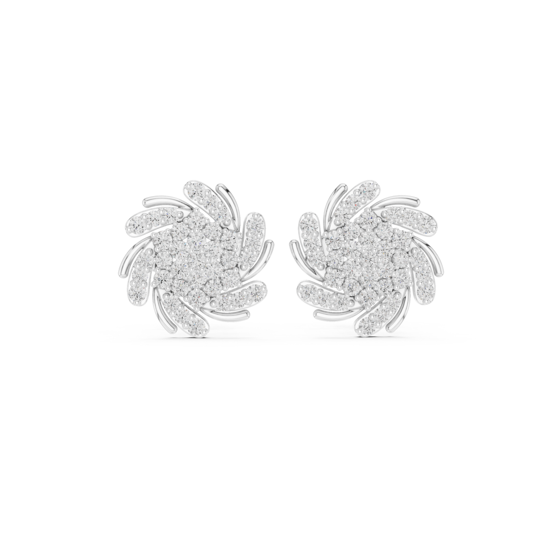  White Gold Classic Whisper Studs Right View