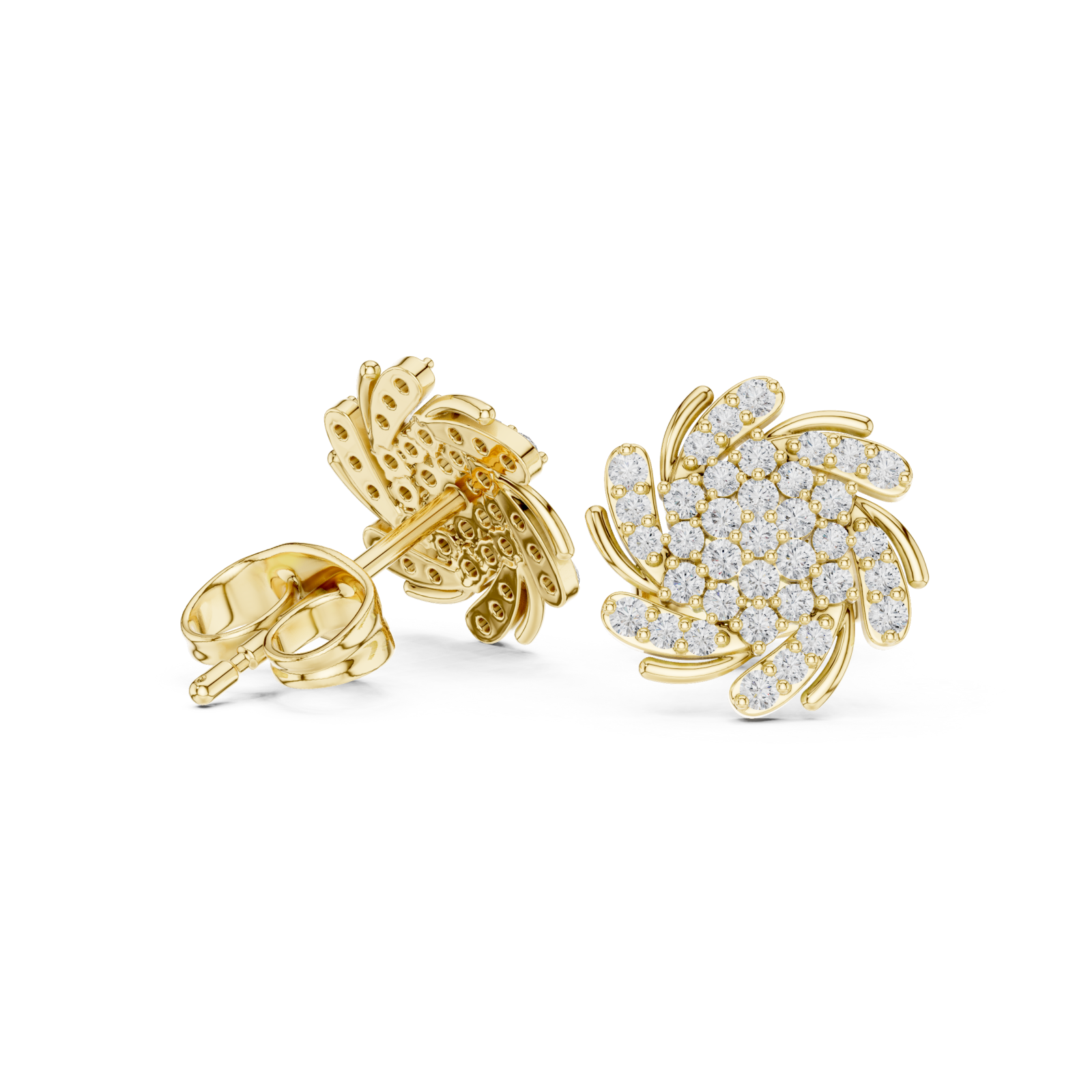  Gold Classic Whisper Studs Left View