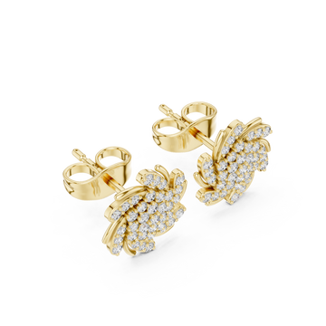 Gold Classic Whisper Studs Right View
