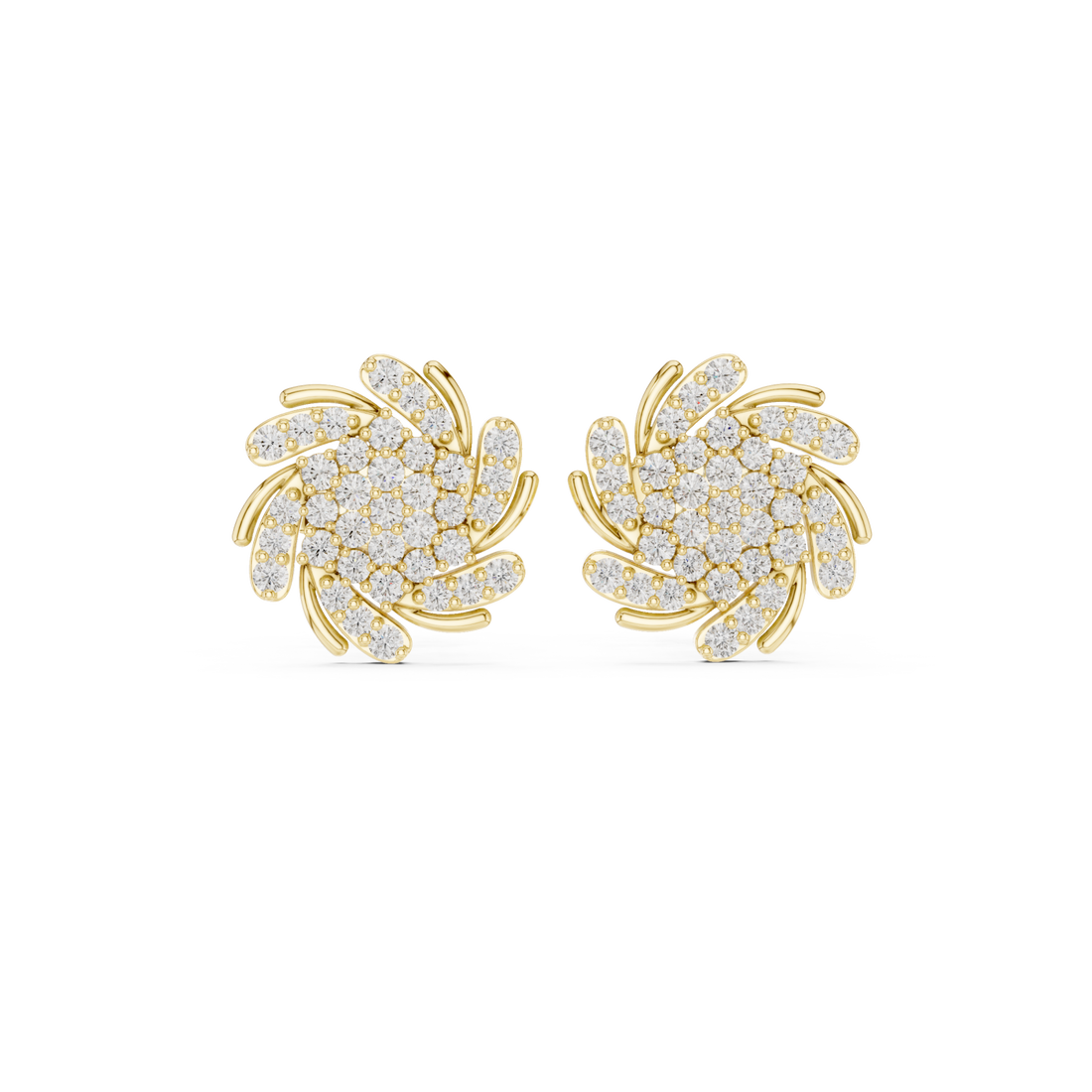 Gold Classic Whisper Studs Right View