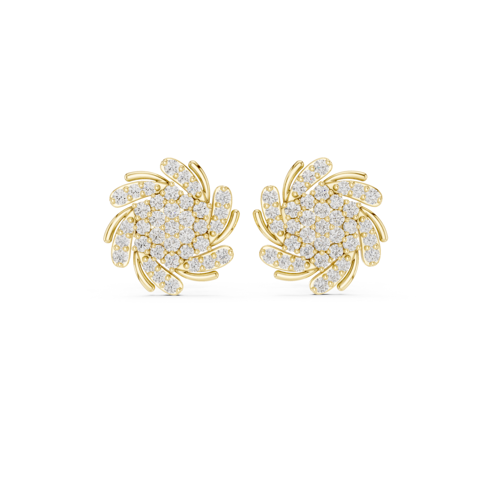  Gold Classic Whisper Studs Front View