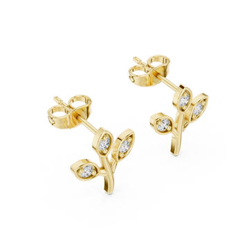 Gold Lively Garden Studs Right View