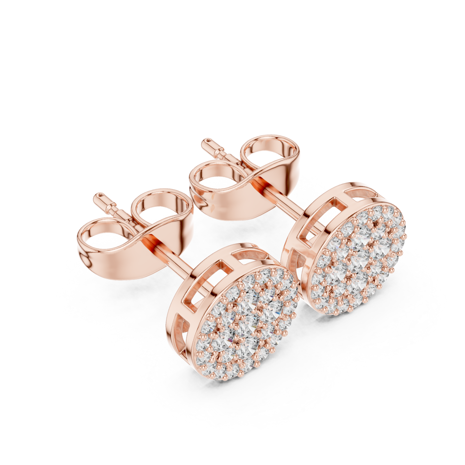  Rose Gold Celestial Harmony Petite Stud Earrings Right View