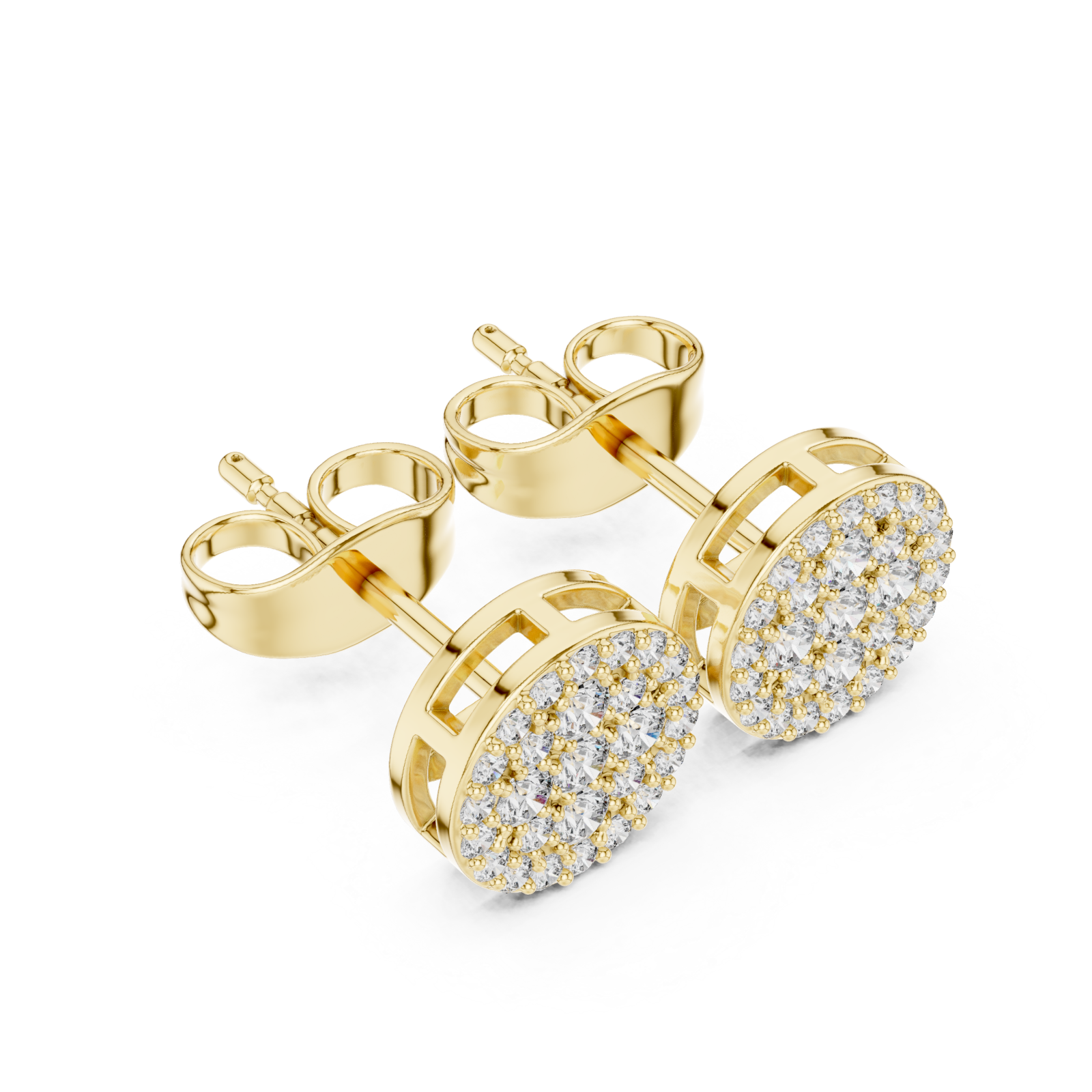 Gold Celestial Harmony Petite Stud Earrings Right View
