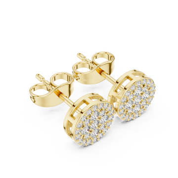 Gold Celestial Harmony Petite Stud Earrings Right View