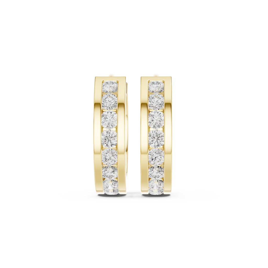 Gold Sculpted Elegance Hoop Earrings Right View