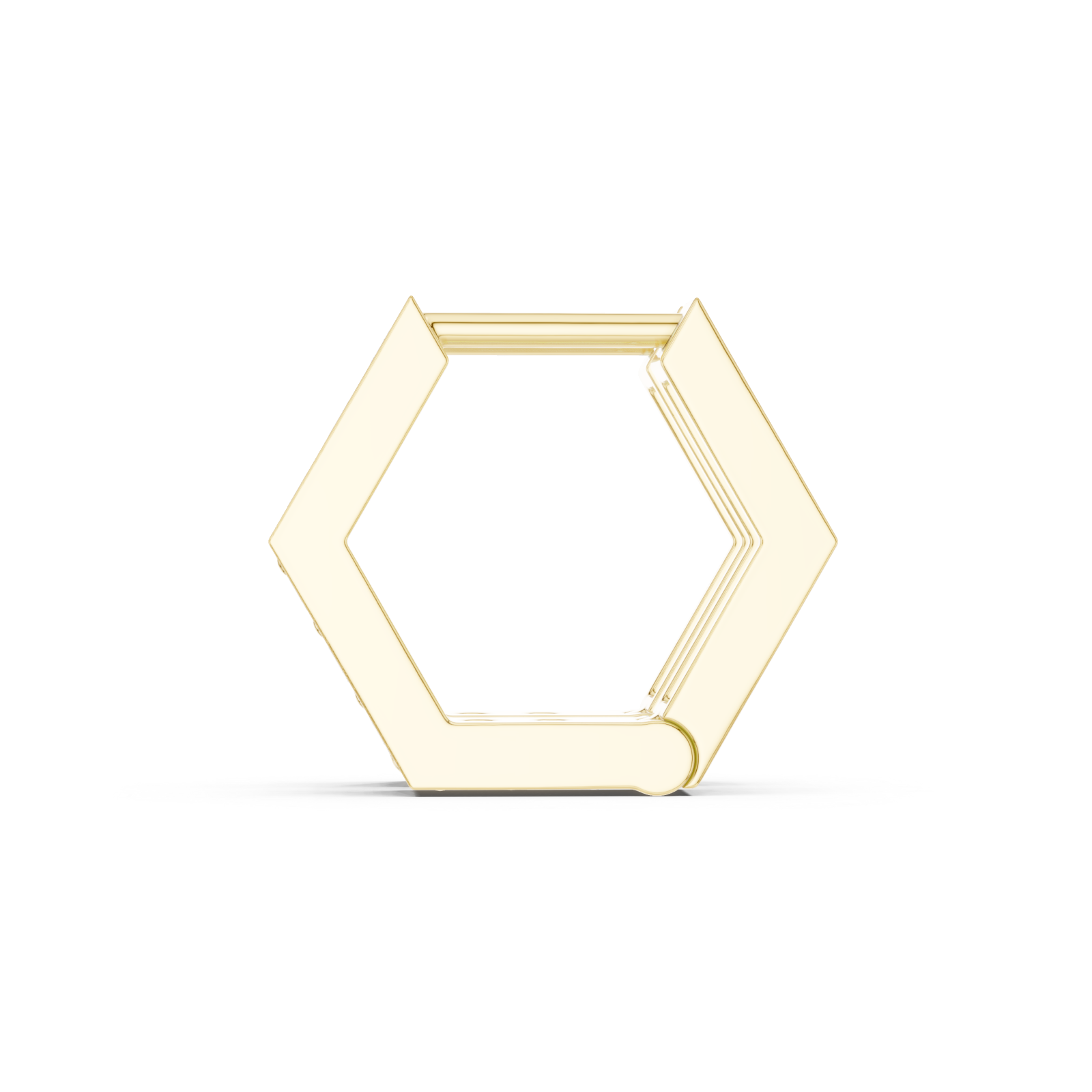  Gold Geometric Inspiration Statement Hoops Side View