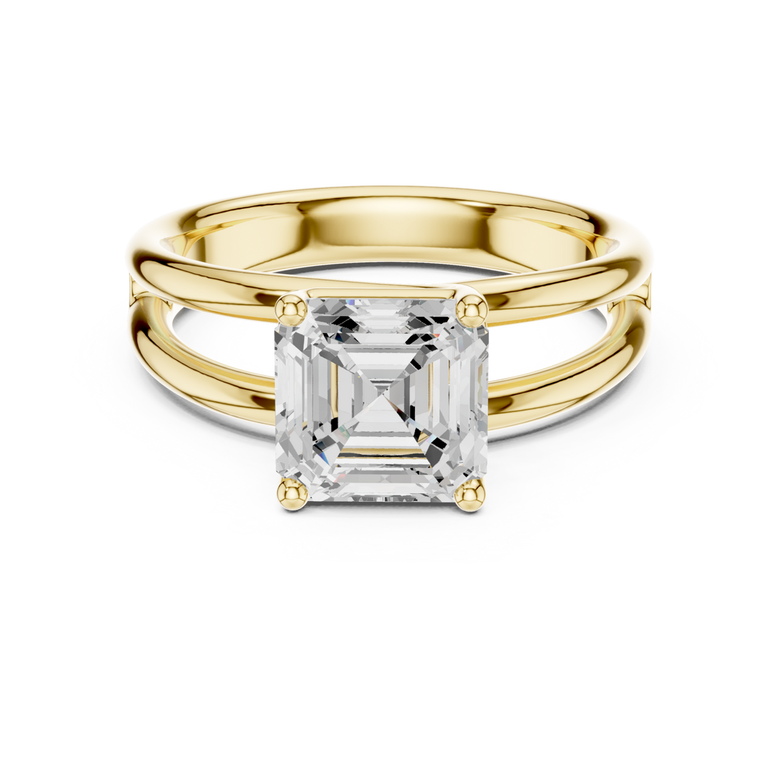 Gold Radiant Square Grace Ring Right View
