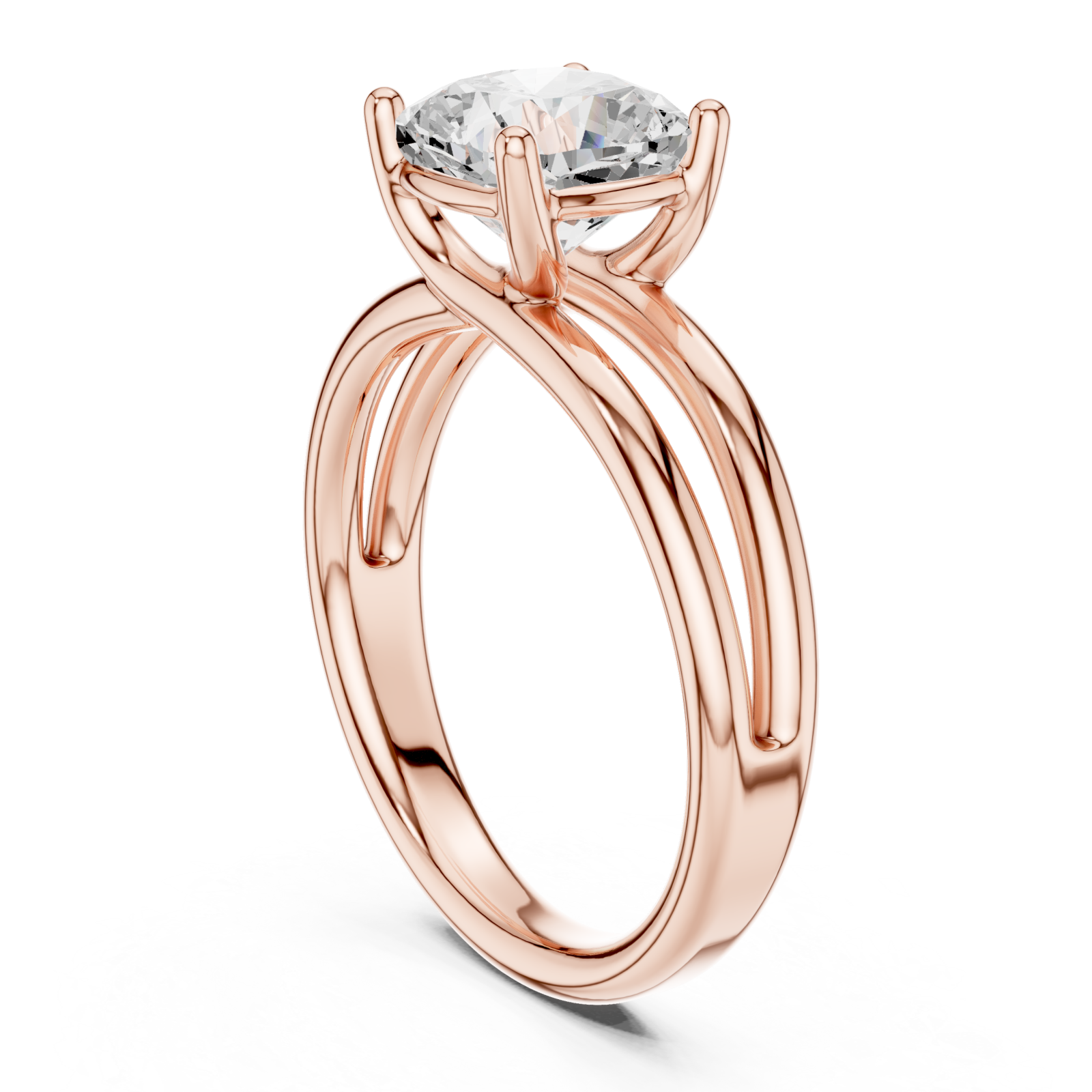  Rose Gold Graceful Embrace Ring Left View