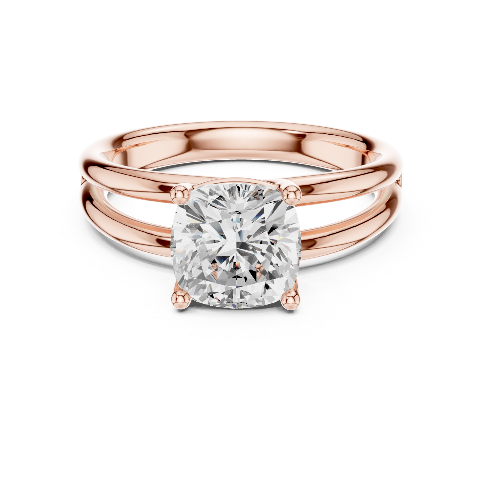  Rose Gold Graceful Embrace Ring Front View